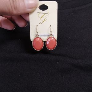 New gold and peach earrings
